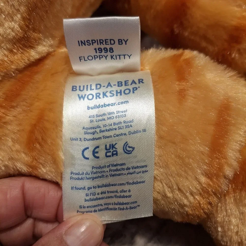 Build A Bear Floppy Kitty 25th Anniversary 1998 Inspired Plush Cat Wiskars Tabby